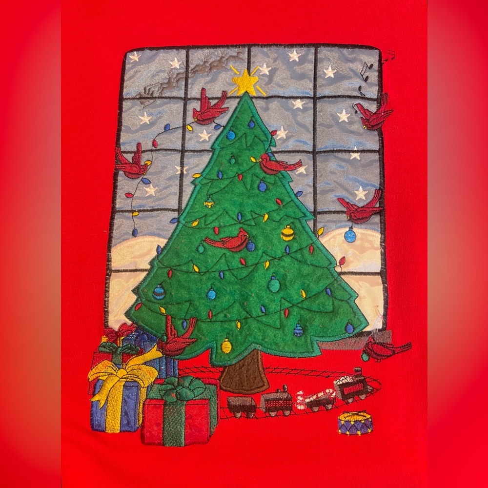 Vintage 90s Christmas Sweatshirt Holiday Ugly Sweater Party Nut Cracker Large